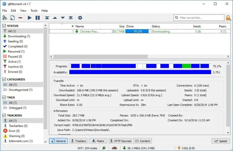 Direct Download Link for Torrent Files