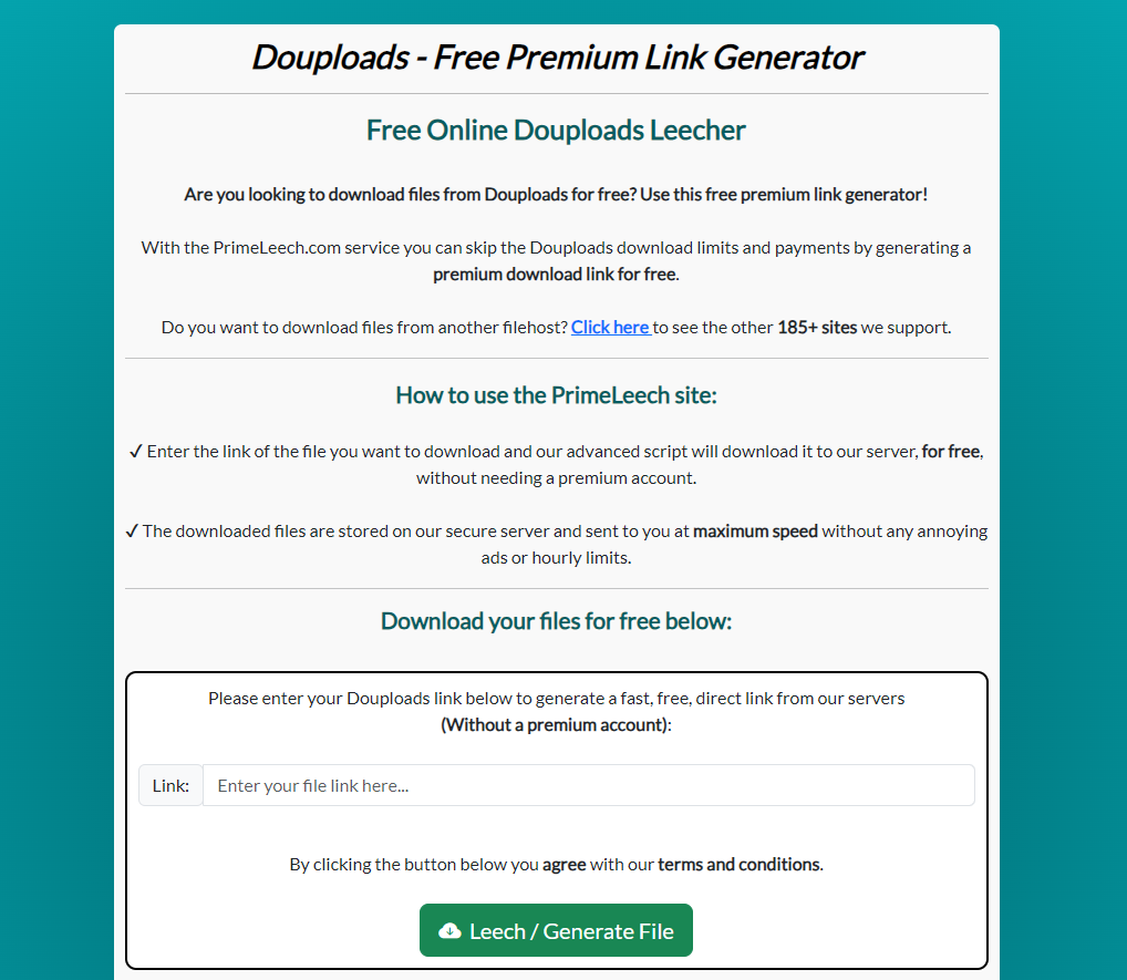 douploads link generator